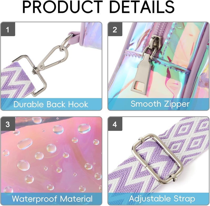 CLUCI Clear Bag for Stadium Events, Clear Crossbody Bag, Small Transparent Purses - Image 4